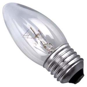 Incandescent Candle Lamp 25 Watt ES base Pearl Plain