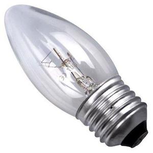 Incandescent Candle Lamp 40 Watt Es base Clear Plain