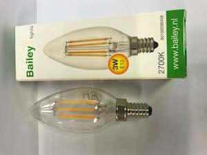 Led Lamps: E12 LED 3w 2700K Candle 240v