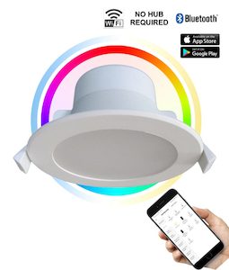 SMTNOVA1: LED Smart White Round Dimmable Tri-CCT+RGB Downlight