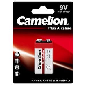 Batteries: Battery 9volt Camelion plus Alkaline