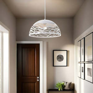 Farina Pendant Light E27 in Black/Bronze/White Telbix Lighting - FARINA PE50-BK