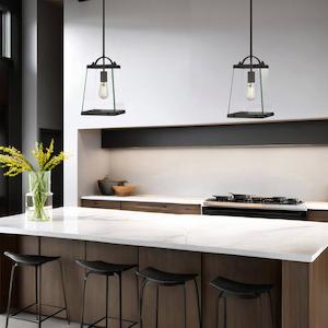 Pendant Light: Colair Rod Pendant In Black or Brass Telbix Lighting Colair PE1-BRS Colair PE1-BK