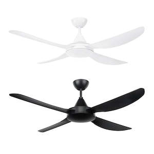 Ceiling Fans: 52" Vector DC Ceiling Fan White, Black 22689/XX Brilliant Lighting