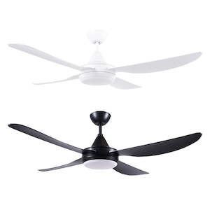 52" Vector DC Ceiling Fan White, Black With Light 22695/XX Brilliant Lighting