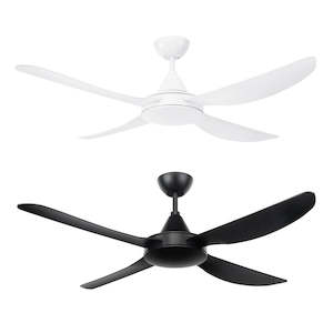 Ceiling Fans: 56" Vector DC Ceiling Fan White, Black 22691/XX Brilliant Lighting