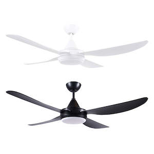 56" Vector DC Ceiling Fan White, Black With Light 22697/XX Brilliant Lighting