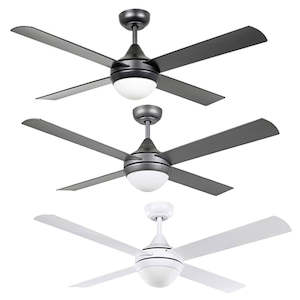 48" Stradbroke DC Ceiling Fan With Light in Black, Titanium or White