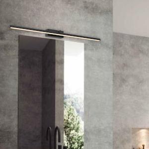 Foley 60 LED Vanity Light in Antique Gold, Black or Chrome