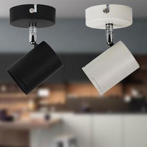 Baril Single LED Adjustable Spot Light in Black or White