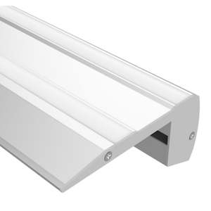 Led Profiles: 83mm x 38mm LED Channel 620 Stair Tread Profile in Silver