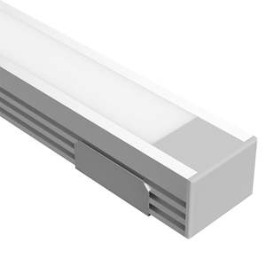 16mm x 12mm LED Channel 470 Slim Surface/Recessed Profile in Silver