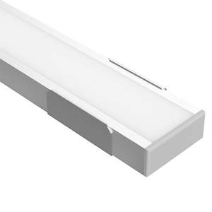 16mm x 6mm LED Channel 450 Slim Surface/Recessed Profile in Silver