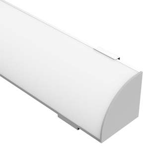 Led Profiles: 30mm x 30mm LED Channel 380 Large Corner Mount Profile in Silver