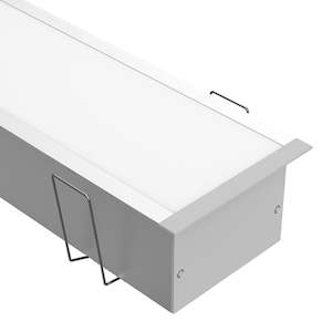 74mm x 45mm LED Channel 280 Large Recessed Profile in Silver