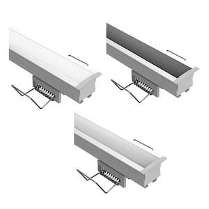 Led Profiles: 23mm x 29mm LED Channel 730 Medium Depth Recessed Profile in Silver