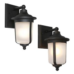 Devon Outdoor Wall Light 1Lt in Black or Bronze