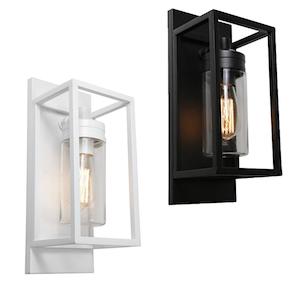 Bryant Outdoor Wall Light 1Lt Black, White