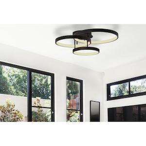 Ultra Modern LED Ceiling Fixture 3 Light 84w in Black or White