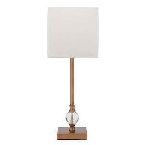 Roland Table Lamp E27 in Aged Brass Base, Cougar Lighting