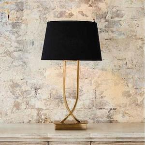 Southern Cross Table Lamp Base in Antique Brass or Shiny Nickel