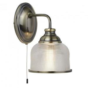 Edwin Indoor Wall Light 1Lt in Antique Brass