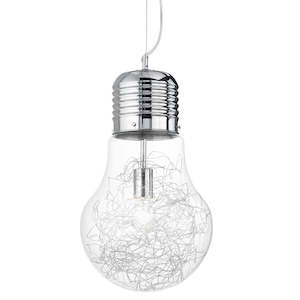 Luce max Big Pendant Light 1Lt in Clear