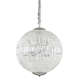 Luxor Pendant Light 8Lt in Chrome