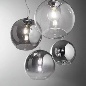 Nemo Pendant Light ø200mm in Clear, Chrome, Copper, Shaded Chrome or Smoky Grey