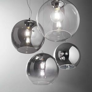 Nemo Pendant Light ø400mm in Clear, Chrome, Copper, Shaded Chrome or Smoky Grey