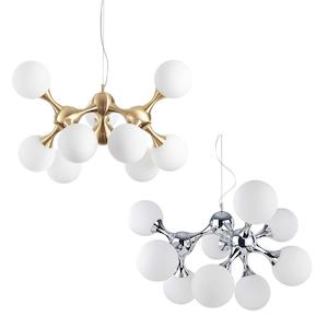 Nodi Pendant Light 9Lt in Brass or Chrome