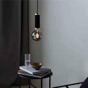 Galloway Pendant Light 1Lt in Black & Brass