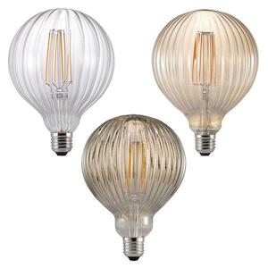 Avra Stripes LED Globes 2w in Clear, Amber or Smoked