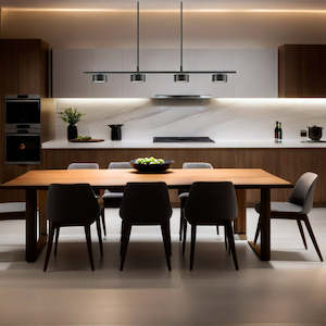 Clyde 4Lt LED Pendant Light in Black