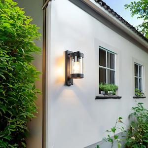 Frenchy Outdoor Sensor Wall Light 1Lt in Black, White