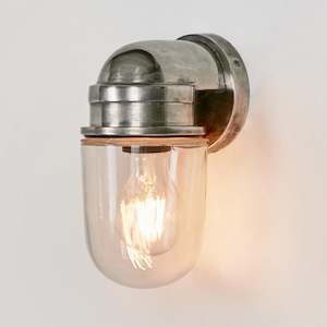 Nautical Outdoor Wall Light in Brass or Silver