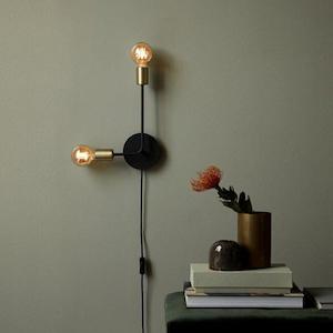 Industrial Lights: Josefine Indoor Wall Light 2Lt in Matt Black