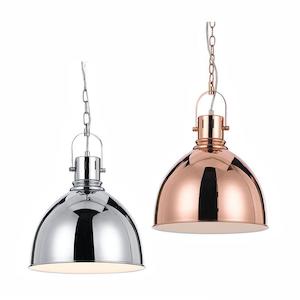 Market Pendant Light Chrome, Copper 320mm Telbix - MARKET PE31-CH, MARKET PE31-CP