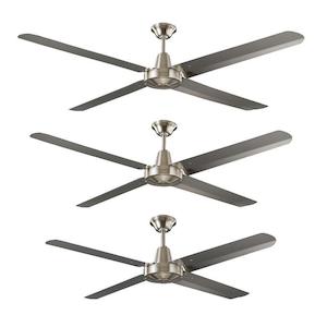 Velocity SS AC Ceiling Fan Stainless Steel in 48"/52"/56" 360 Innovations - FV48…