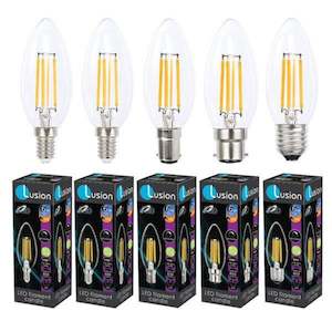 6w LED E12, E14, B15, B22, E27 Candle Globe Warm White 2700k Dimmable