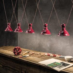 Industrial Pendant Light 3Lt in Different Colours