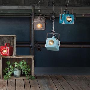 Industrial Spot Pendant Light 1Lt in Different Colours