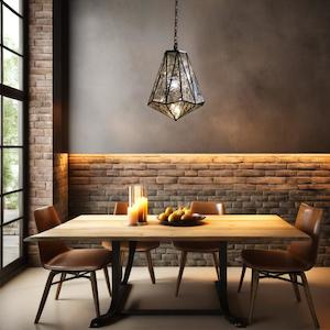 Caesar Glass Pendant Light 1x40w E27 Emac & Lawton Lighting - ELCIT4636