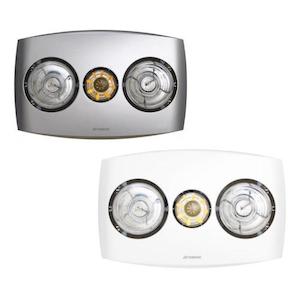 Contour 2 Exhaust Fan 3-in-1 w/ Heater & 2x LED Light in Silver or White Martec …