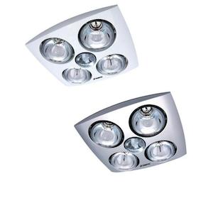 Contour 4 Exhaust Fan 3-in-1 w/ Heater & 4x LED Light in Colour Silver or White …