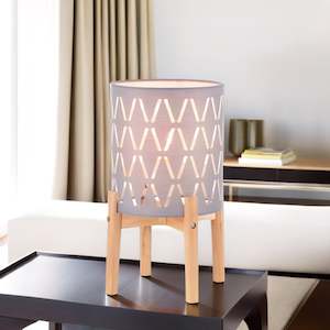 Billie Table Lamp 1Lt in Grey