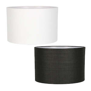 Acc. - Large Java Cylinder Lamp Shade White, Black