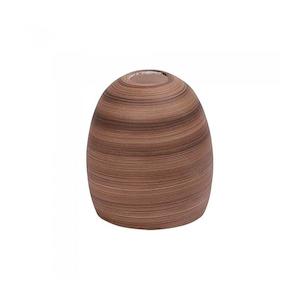 Lamp Shade: Brush Swirl Effect Glass Shade Small in Brown Superlux Lighting - Q508