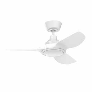 36" Jota Mini DC Ceiling Fan White with Light FC2118093WH Mercator Lighting