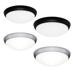 Lancer LED Oyster Light 16w/27w in Black or Chrome Cougar Lighting